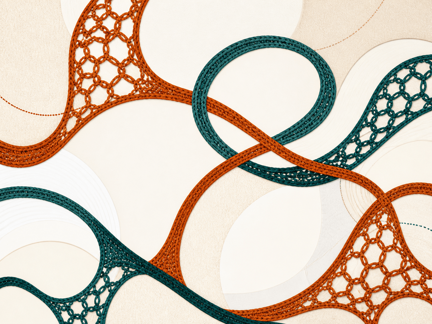Abstract yarn-loop patterns